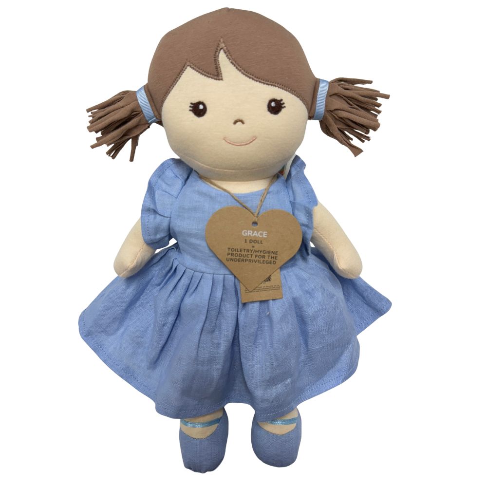 Grace Rag Doll = Hygiene Products for Underprivileged